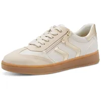 Marco Tozzi Sneaker flach mit Reißverschluss Freizeit, beige, Größe 40 EU