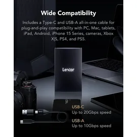 Lexar Portable SSD 4 TB USB 3.2 türkis