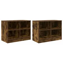 vidaXL Bücherregal 66 x 33 x 48 cm Geräucherte Braun
