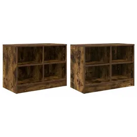 vidaXL Bücherregal 66 x 33 x 48 cm Geräucherte Braun