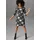 Aniston SELECTED Jerseykleid Shirtkleid Gemustert Schwarz/Weiß/Grau 36