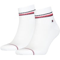 2er Pack TOMMY HILFIGER Iconic Quarter Socken Herren 300 - white 47-49