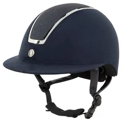 BR Omega Mikrofaser Glitter  Reithelm - navy - 58-60