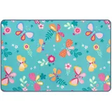 Primaflor Kinderteppich Papillon, - Türkis, - 100x150cm,