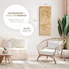 marwona Infrarot Natursteinheizung Lymonit 800 W Beige