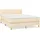 vidaXL Boxspringbett mit Matratze Creme 140x200 cm Stoff