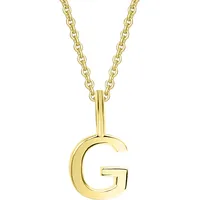 Kettenanhänger ONE ELEMENT "Buchstaben Anhänger aus 333 Gelbgold", gold, Schmuckanhänger, Damen, Buchstabe G, A, Gelbgold 333 Gold, Gelbgold 333, Gold, Kettenanhänger, das perfekte Geburtstagsgeschenk für Frau und Mann