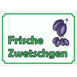 Frische Zwetschgen Aufkleber A1 (594x841mm)