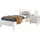 Vipack Set Einzelbett Jugendbett 90x200 und Nachtkommode Jugendzimmer Kinderzimmer Weiß