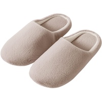 Unisex Gästepantoffeln - Plüsch Pantoffeln Rutschfeste Winter Warm Badeschuhe Flauschige Schlappen Damen Retro-Mode Filz Hausschlappen Antirutsch-Sohle Mehrfarbig Memory Foam Plüsch Hausschuhe - 38 EU