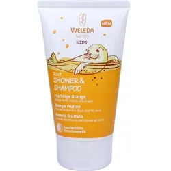 WELEDA Kids 2in1 Shower & Shampoo fruchtige Orange 150 ml