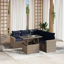 vidaXL Gartensofa-Set 6-tlg. grau