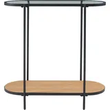 [en.casa] Konsolentisch Høyanger 80x80x30cm Schwarz/Eiche