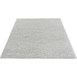 Wollteppich »Wolly«, rechteckig, Wolle, handgewebt, einfarbig, 219706-2 stone 14 mm
