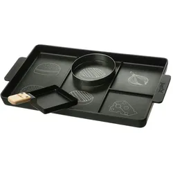 Cookut Burger Chef Burger Set 40x23cm Burgerplatte/Burgerring/Pfanne