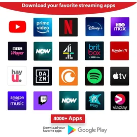 RCA RS42 Android Fernseher 42 Zoll Smart TV mit Google Assistant, Chromecast, Netflix, Prime Video, Google Play Store für DAZN, Disney+ UVM, BT-Fernbedienung, WiFi, Triple-Tuner