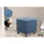 deluke Sitzhocker CELIS Stoff 45 x 46 x 45 cm Blau