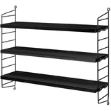 String Pocket Wandregal Esche 0 x 0 x 0 cm Schwarz