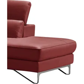 Egoitaliano "Princess, elegantes Designsofa mit erstklassigem Sitzkomfort", inkl. verstellbarem Kopfteil und edle Designmetallfüße rot