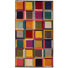 KADIMA DESIGN Stilvoller Teppich, mit geometrischem Muster & Jute-Rücken `Meon Joe` . 120x170 cm, | Kadima Design