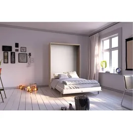 Juist 140 x 200 cm vertikal weiß/san remo eiche nachbildung