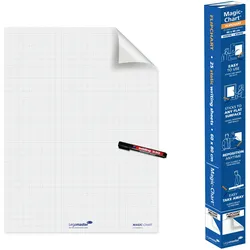 Legamaster Flipchartfolie Magic-Chart, 60x80cm, 25 Blatt, weiß
