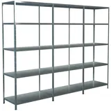 SCHULTE Regalwelt Grundregal Metall 200 cm x 360 cm x 50 cm silberfarben