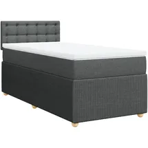 vidaXL Boxspringbett 180 x 200 cm Dunkelgrau
