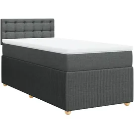 vidaXL Boxspringbett 180 x 200 cm Dunkelgrau