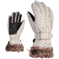 Ziener Mädchen LIM Ski-Handschuhe/Wintersport | warm, atmungsaktiv, terazzo Print, 7