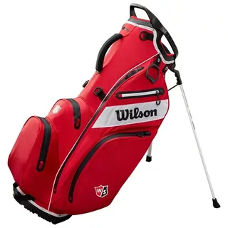 Golf Tasche Dreibein Serie wilson Staff Exo Dry Stand Staff Red Schwarz Weiß