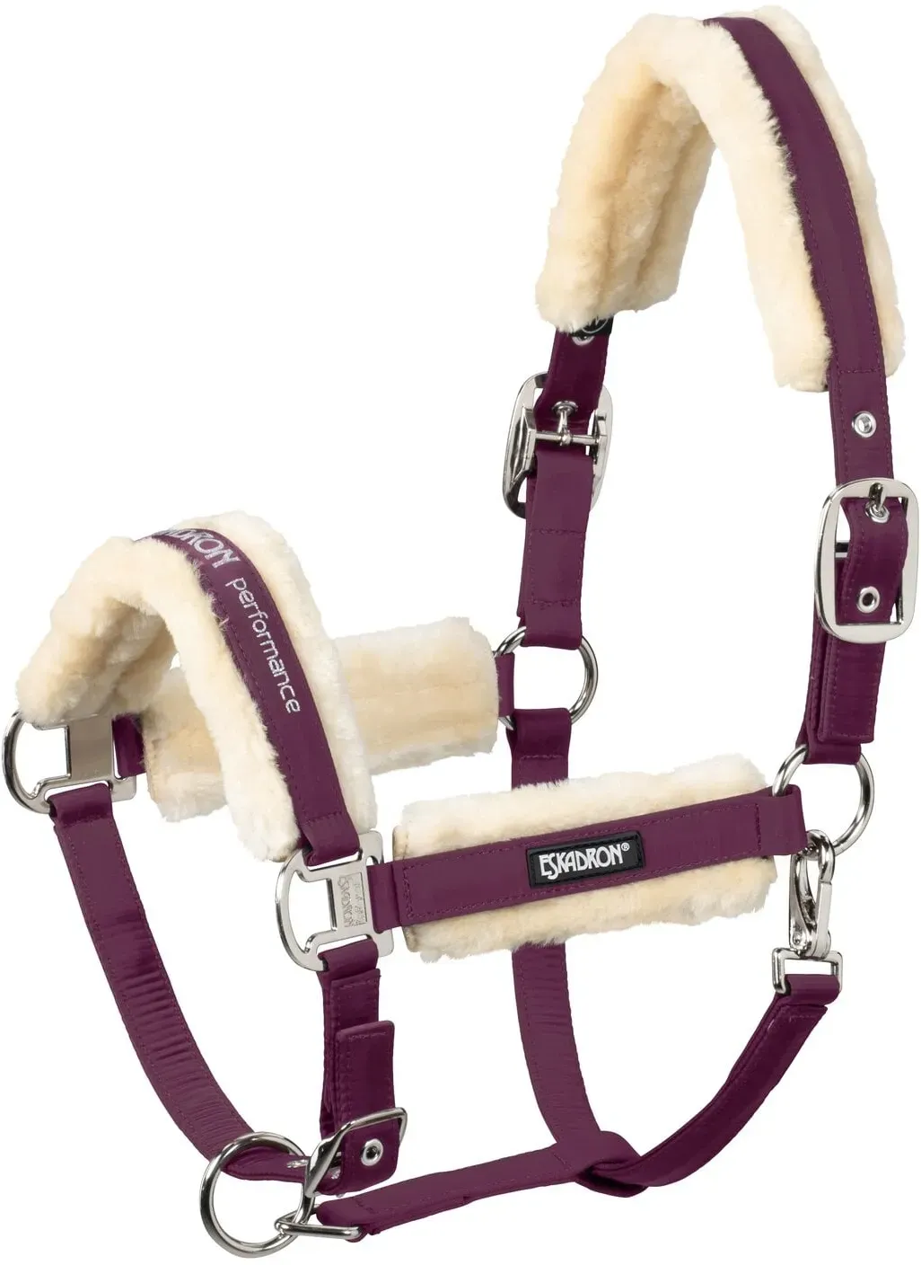 ESKADRON Basic Halfter FauxFur Double Pin blackberry XWB