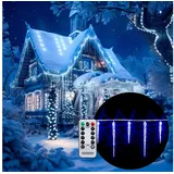 monzana LED Lichterkette Eiszapfen 10 m Blau