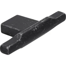 Möbelknopf Baton - eisenfärbig matt getrommelt