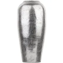 Beliani Dekovase Lorca Keramik 48 cm Silber