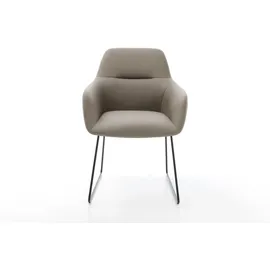 DeLife Polsterstuhl Pejo-Flex Kufengestell Schwarz Taschenfederkern