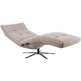 KAWOLA Relaxliege LETICIA Feincord 0 x 0 x 0 cm Beige mit Akku