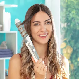 InnovaGoods Spiral Lockenstab grau