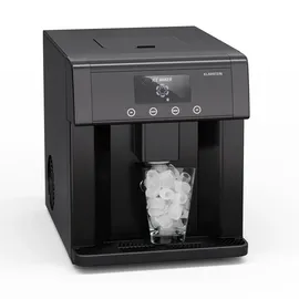 Klarstein Eiswürfelmaschine – Edelstahl-Eiswürfelbereiter, 3 Eiswürfelgrößen, 15 kg/24 h, Touch-Display, 3-Liter-Wassertank, Eiswürfelspender, Ice Maker, Schwarz
