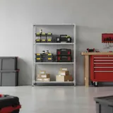 Proregal Schraubregal PANDA Mid HxBxT 150x100x30cm | 4 Fachböden | Fachlast 100 kg Verzinkt