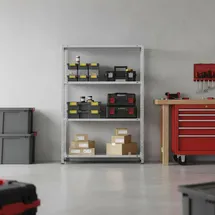 Proregal Schraubregal PANDA Mid HxBxT 150x100x30cm | 4 Fachböden | Fachlast 100 kg Verzinkt