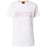 Boss T-Shirt 'Elogo', - Pink,Lila,Rosa,Braun,Weiß - S
