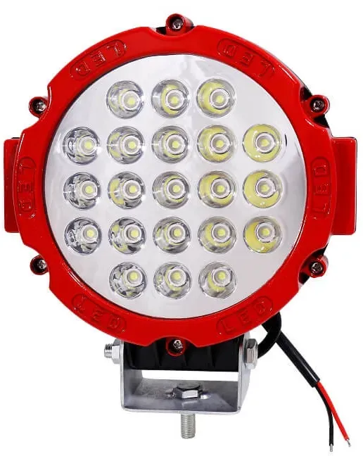 63W LED leistungsstarker Scheinwerfer, rot, Projektor/Halogen, Jeep/ATV 4x4 Offroad