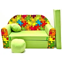 Welox Kindersofa Spielsofa Minicouch aus Schaum Kindersessel Kissen Matratze Farbwahl (Z34)
