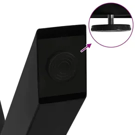 vidaXL Couchtischbeine X-Form 2 Stk. Schwarz 60x(30-31) cm Stahl