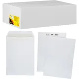 IDENA 10237 - Versandtasche DIN C4, 90 g/m2, selbstklebend, ohne Fenster, weiß, 250 Stück