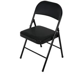 Hti-Living Klappstuhl Kunstleder schwarz
