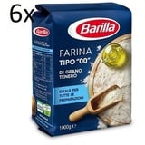 6X FARINA Barilla tipo 00 Grano tenero Weichweizenmehl (6KG)