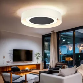 ETC Shop LED Deckenlampe 24W rund weiß beige