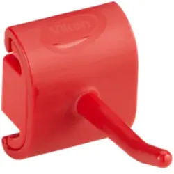 Vikan Einzelhakenmodul, Hygienische Wandhalterung für verschiedene Anwendungen, Farbe: Rot